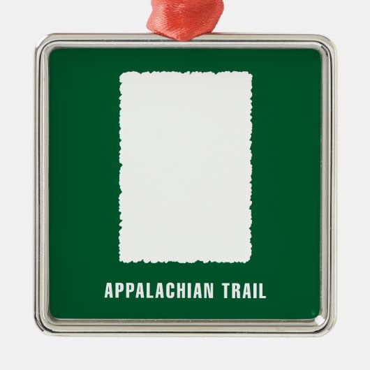 Appalachian Trail White Blaze Metalen Ornament (Voorkant)