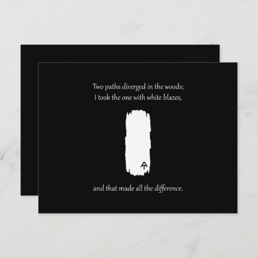 Appalachian Trail White Blaze Paths Diververs Briefkaart (Voorkant / Achterkant)