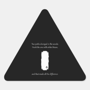 Appalachian Trail White Blaze Paths Diververs Driehoek Sticker