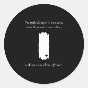Appalachian Trail White Blaze Paths Ronde Sticker