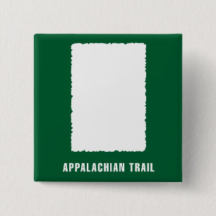 Appalachian Trail White Blaze Vierkante Button 5,1 Cm