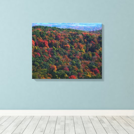 Appalachische bergen in Herfst Canvas Afdruk (Insitu (Houten vloer))
