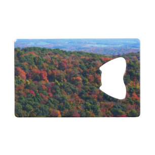 Appalachische bergen in Herfst Kredietkaart Flessenopener