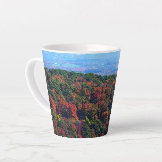 Appalachische bergen in Herfst Latte Mok (Linkerhoek)