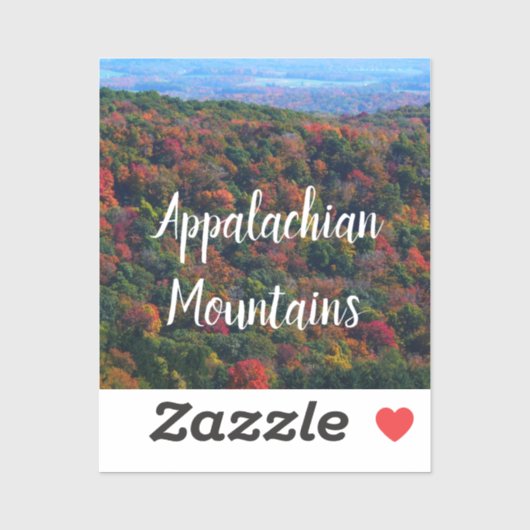 Appalachische bergen in Herfst Sticker (Vel)