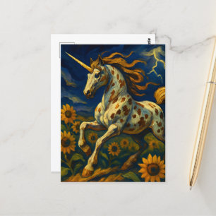 Appaloosa Eenhoorn in een Storm Briefkaart