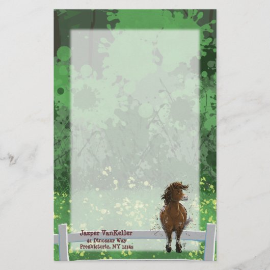 Appaloosa Gepiliseerd Pony Briefpapier (Voorkant)
