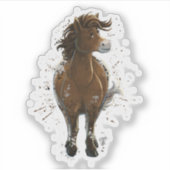 Appaloosa Gepiliseerd Pony Sticker (Voorkant)