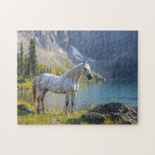 Appaloosa Horse aan het Schilderachtig meer Legpuzzel