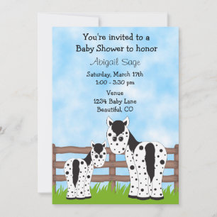 Appaloosa Horse Baby shower Uitnodiging