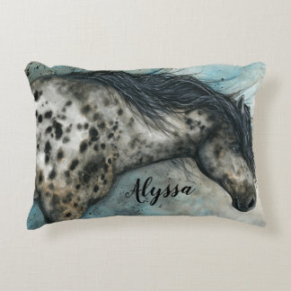Appaloosa Horse by Bihrle Nom personnalisé Coussin