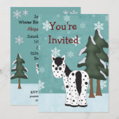 Appaloosa Horse hiver Anniversaire Invitation (Devant / Derrière)