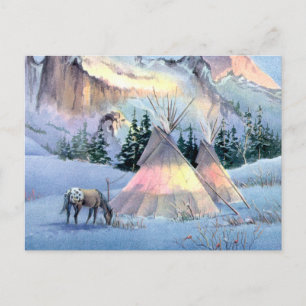 APPALOOSA HORSE TIPI CAMP by SHARON SHARPE Briefkaart