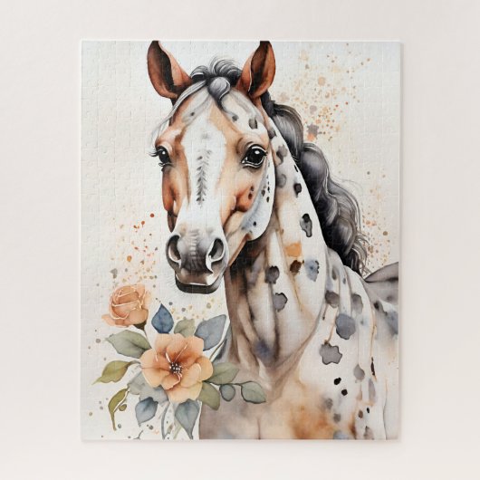 Appaloosa Horse Waterverf Jigsaw Puzzel (Verticaal)