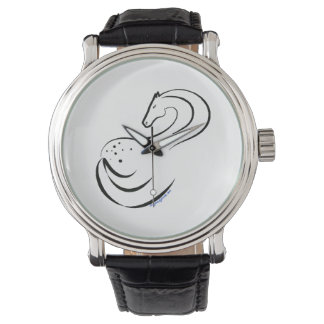 Appaloosa-illustratie op het horlogegezicht horloge