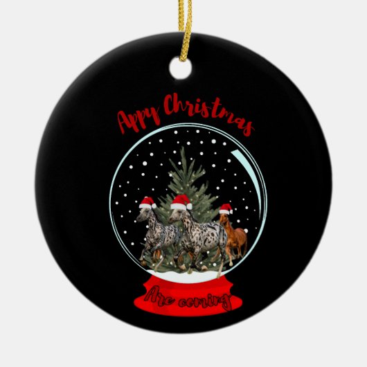 Appaloosa Kerst Keramisch Ornament (Voorkant)