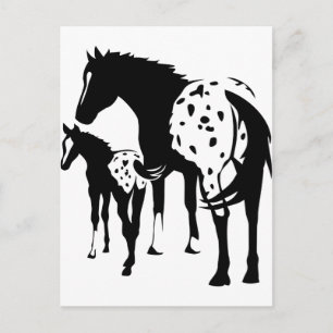 Appaloosa Mare en Foal Briefkaart