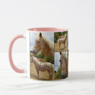 Appaloosa Paarden, Fotocollage Roze Koffie Mok. Mok