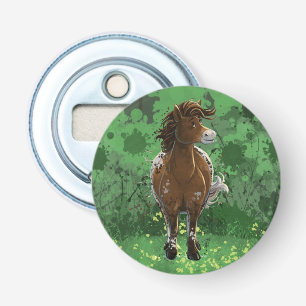Appaloosa Pony Button Flesopener