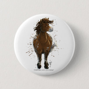 Appaloosa Pony Ronde Button 5,7 Cm