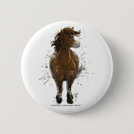 Appaloosa Pony Ronde Button 5,7 Cm (Voorkant)