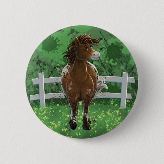Appaloosa Pony Ronde Button 5,7 Cm (Voorkant)