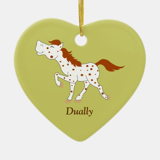 Appaloosa Red Roan Horse Custom Ornament (Voorkant)
