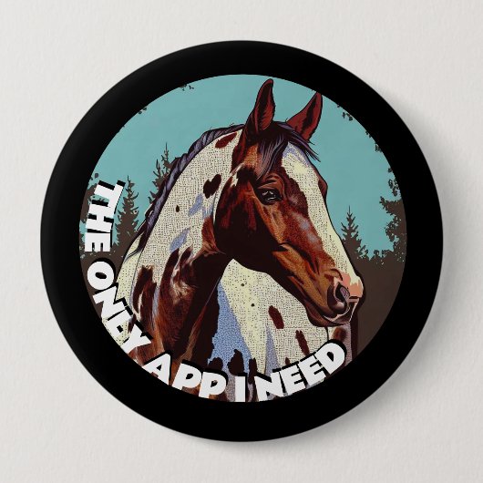 Appaloosa Ronde Button 4,0 Cm (Voorkant)