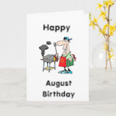 APPARAAT ***AUGUSTUS BIRTHDAY*** NAAR DE GRILLER! KAART (Gele Bloem)