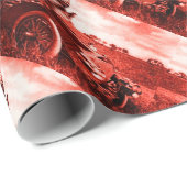 APPARATEN EN GERONIMO DIE EEN MOTORAUTO BESTUDEREN CADEAUPAPIER (Rol Hoek)