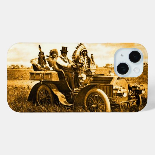 APPARATEN EN GERONIMO DIE EEN MOTORAUTO BESTUDEREN Case-Mate iPhone CASE (Achterkant (horizontaal))