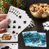 APPARATEN EN GERONIMO DIE EEN MOTORAUTO BESTUDEREN POKERKAARTEN (Insitu)