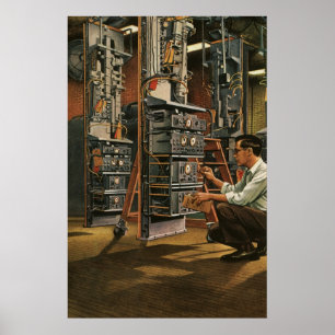 apparatuur voor het repareren van radiotechnici poster