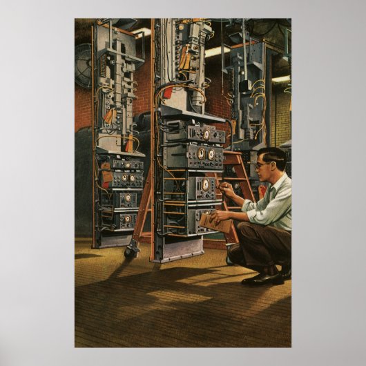 apparatuur voor het repareren van radiotechnici poster (Voorkant)
