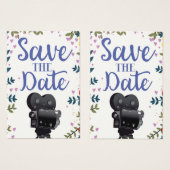 Appareil Photo de Film de Mariage Save The Date (Devant & derrière)