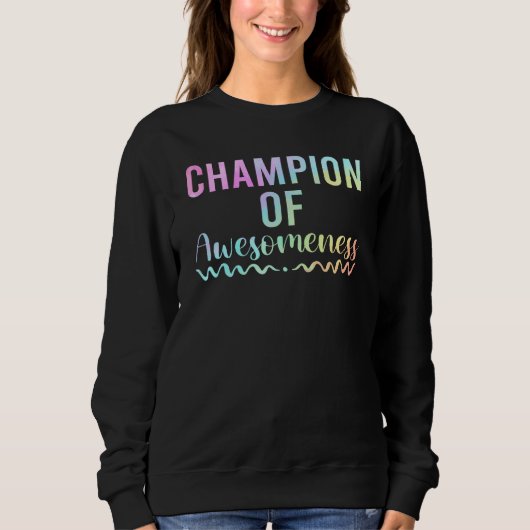 Apparel champion of awesomeness for Sons and Daugh Trui (Voorkant)