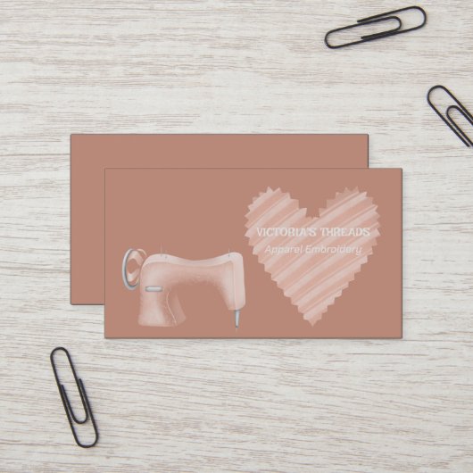 Apparel Embroidery Visitekaartje (Voorkant / Achterkant in situ)