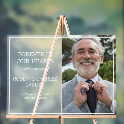 Apparence givré Minimaliste Photo En souvenir aimé (Neutre)