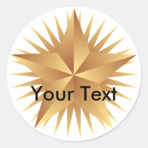 Apparence métallique Stickers Gold Star