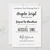 Appariements de polices pour invitations partie 2 (Devant)