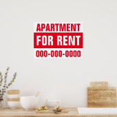 Appartement De 18" X 24" À Louer Poster En Papier (Cuisine)
