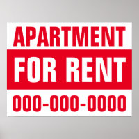 Appartement De 18" X 24" À Louer Poster En Papier