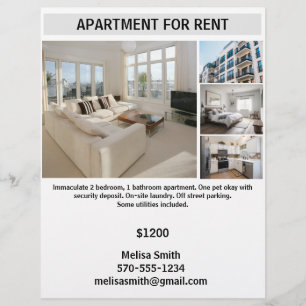 appartement te huur flyer