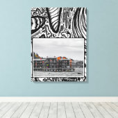 Appartementen aan het water canvas afdruk (Insitu (Houten vloer))