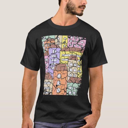 Appartementen Stad In Midden Van Nood T-shirt (Voorkant)