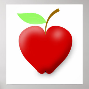appel-148455 RED HEART FORMULES APPLE FRUIT H Poster