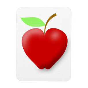 appel-148455 RED HEART FORMULES APPLE VECTOR FRUIT Magneet
