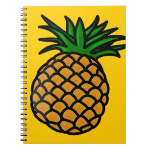 appel-25251 CARTOON ANANAS LEKKER HERRIEVRUCHT VRU Notitieboek