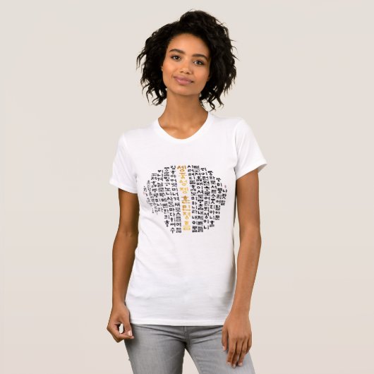 Appel à la langue coréenne T-shirts féminins (Devant entier)