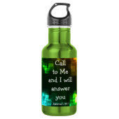 Appel à moi, Bible Verse Jérémie 33:3 Bouteille d' (Devant)